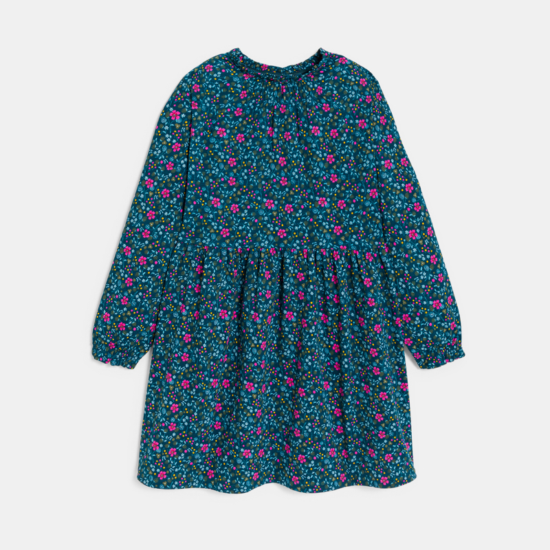 OKAIDI - Robe en gaze de coton imprimé bleue Fille - Fille