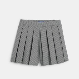 Girl's plain grey pleated shorts 1