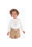 T-shirt impression cœur à volants blanc bébé fille 3