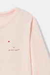 Pijama entero con pies de terciopelo rosa recién nacido Absorba 2