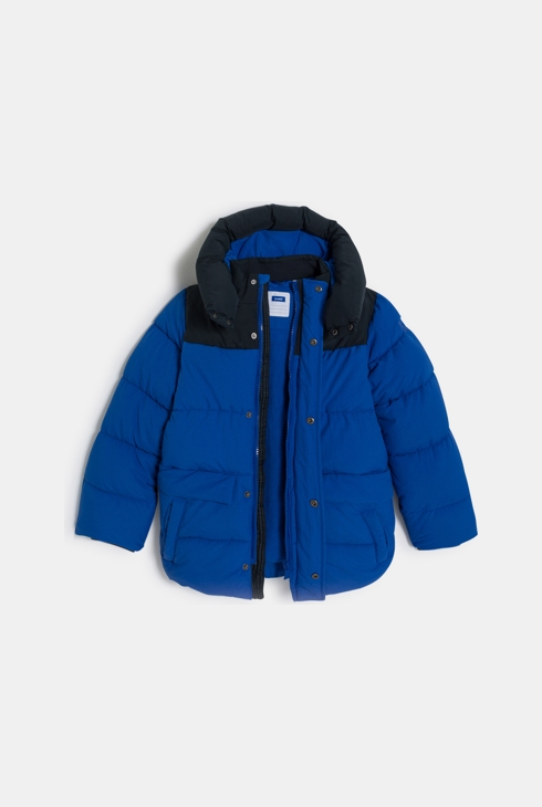 Doudoune à capuche bleu Garçon