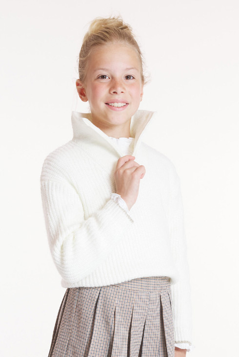 Parka acolchada repelente al agua azul marino para niña 2