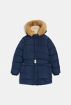 Parka matelassée déperlante bleu marine Fille