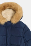 Parka matelassée déperlante bleu marine Fille 4
