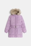 Parka matelassée déperlante violette Fille