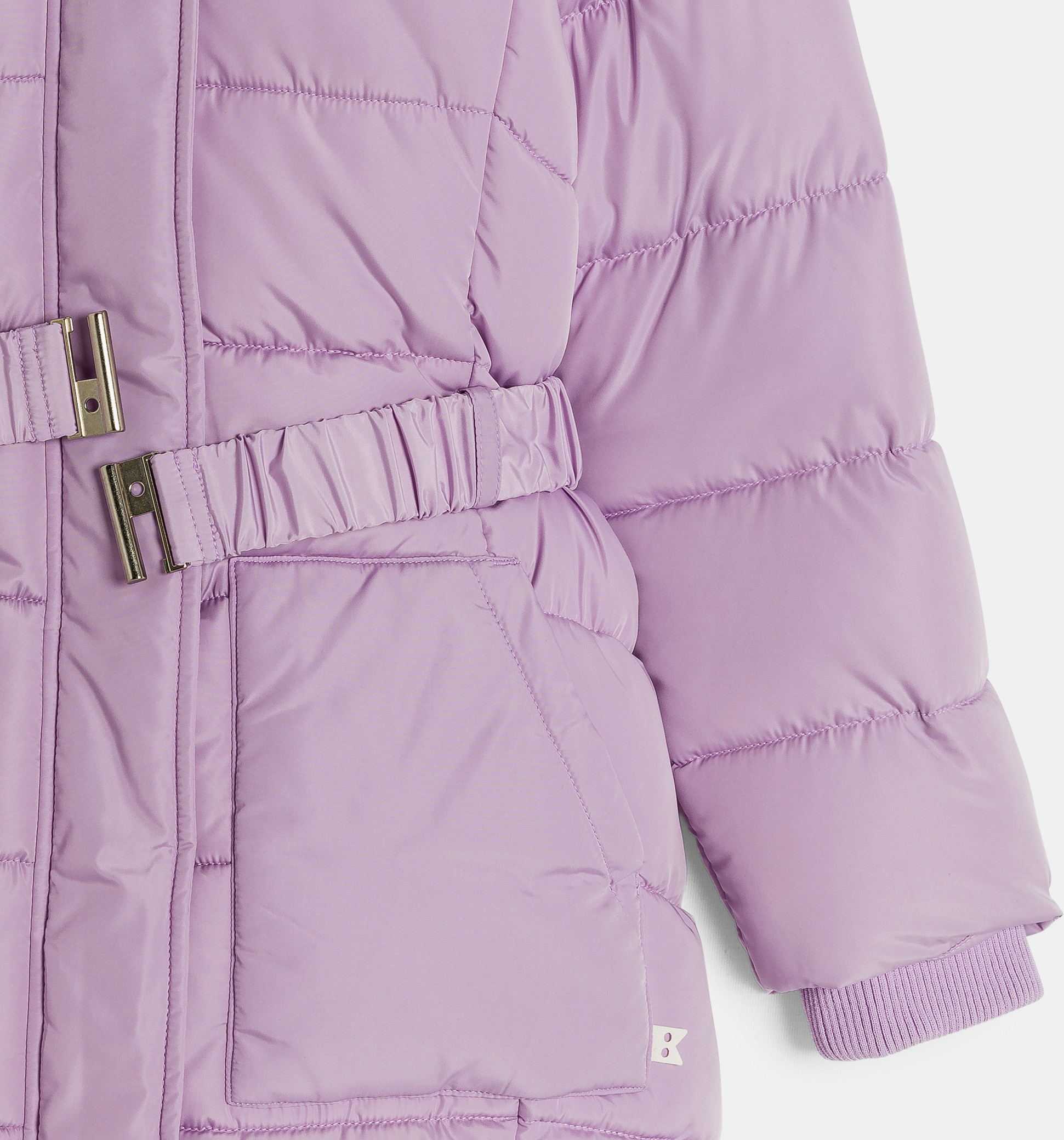 Parka trapuntato idrorepellente viola per bambina 2