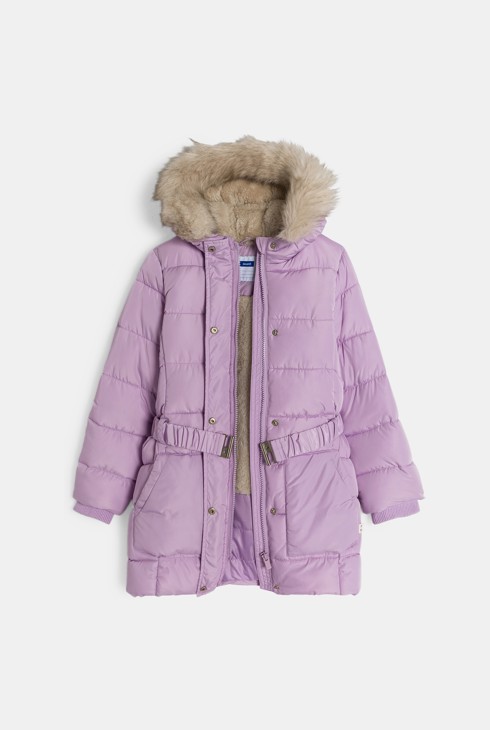 Parka matelassée déperlante violette Fille
