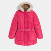 Parka matelassée déperlante rose Fille