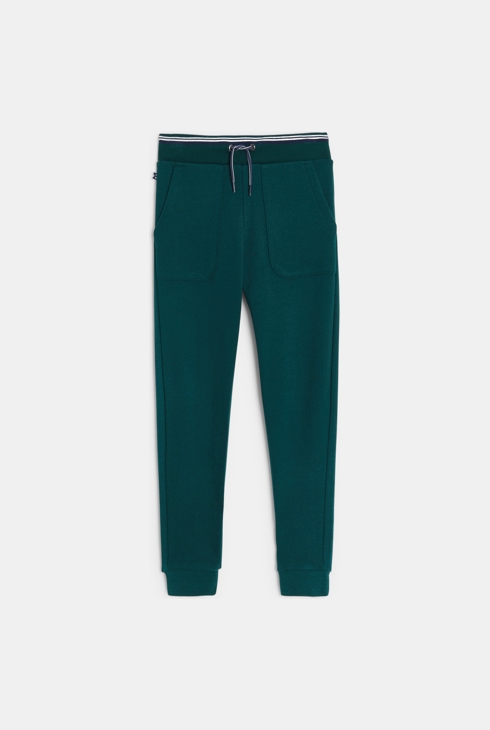 Pantalon de jogging en molleton vert garçon 1