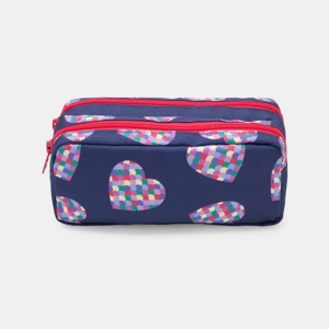 Trousse d'école imprimée bleu Fille