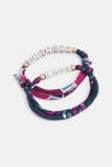 Bracelet à message (lot de 2) rose fille