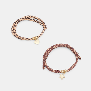 Bracelet à message (lot de 2) marron fille 1