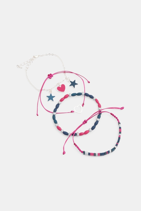 Modische Armbänder (4er-Set) Rosa Mädchen