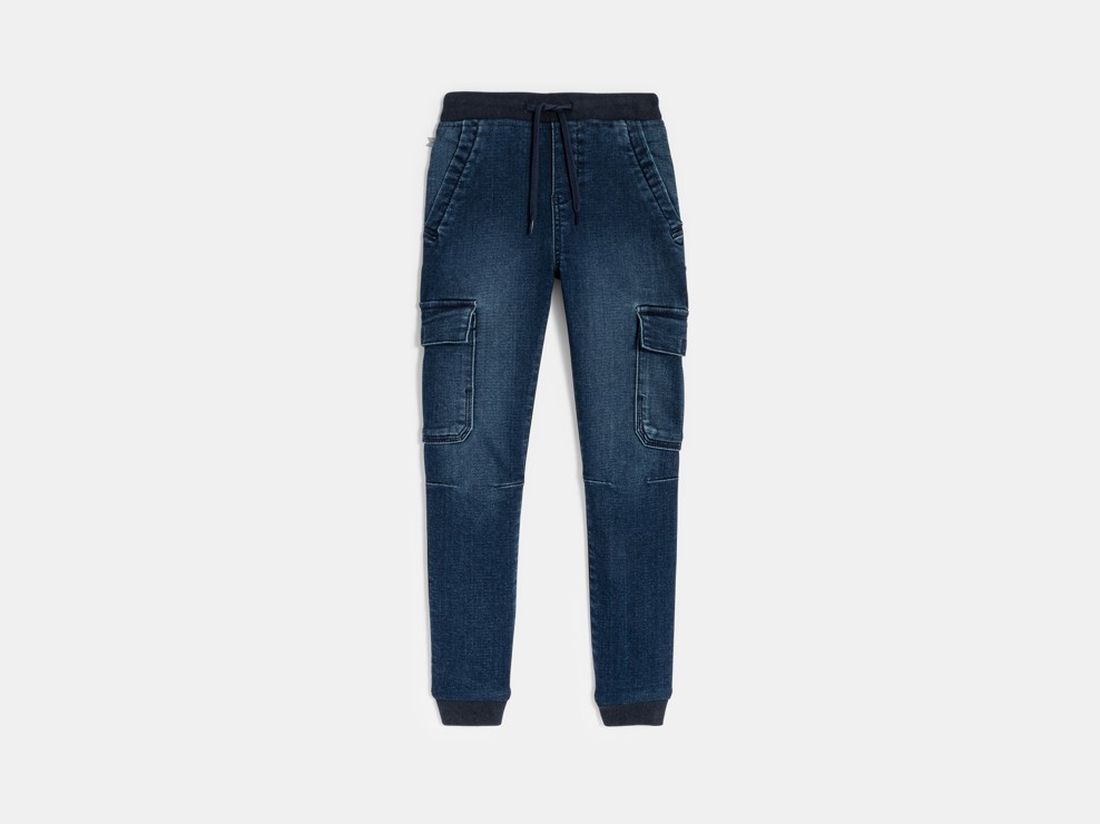 Jean cargo bleu Garçon 1
