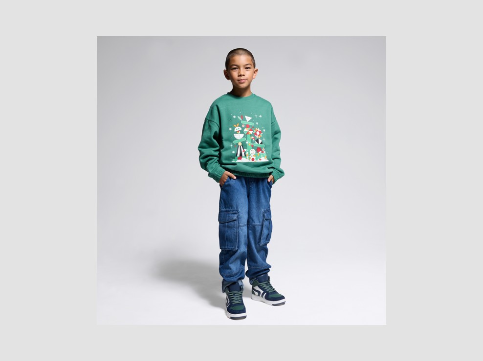 Jean cargo bleu Garçon 1