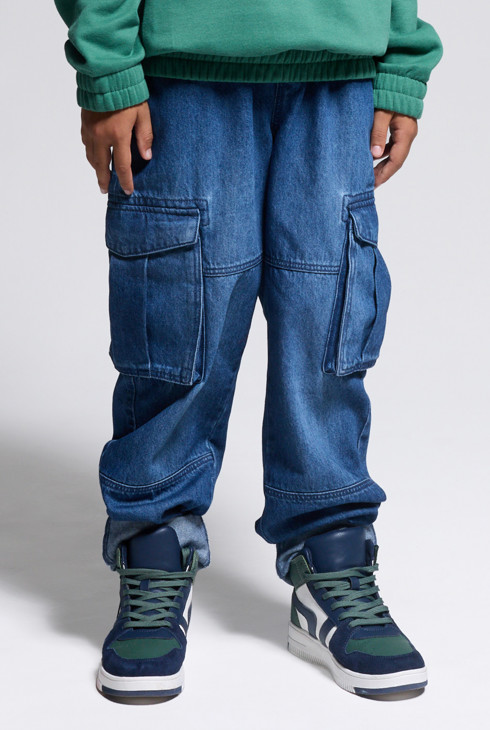 Vaqueros cargo azules de niño 2