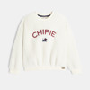 Sweat moumoute Scottish brodé blanc fille Chipie