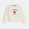 Sweat moumoute Scottish brodé blanc neige fille Chipie