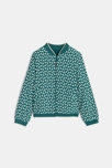 Blouson bomber réversible vert Fille 1