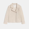 Blouson Perfecto en molleton beige fille