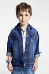 Veste en jean délavé bleu Garçon 1