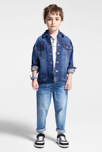 Veste en jean délavé bleu Garçon 5