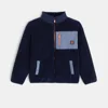 Veste polaire Sherpa manches longues marine garçon