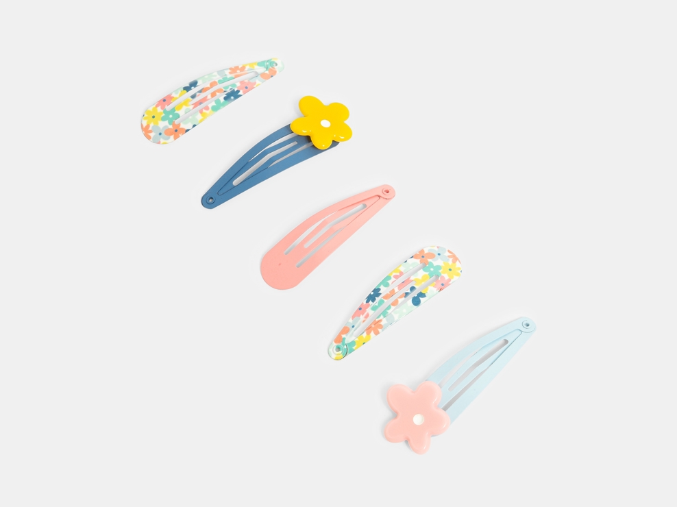 Barrettes clic clac fantaisie (lot de 6) rose fille 1