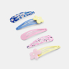 Barrettes clic clac fantaisie (lot de 6) jaune fille