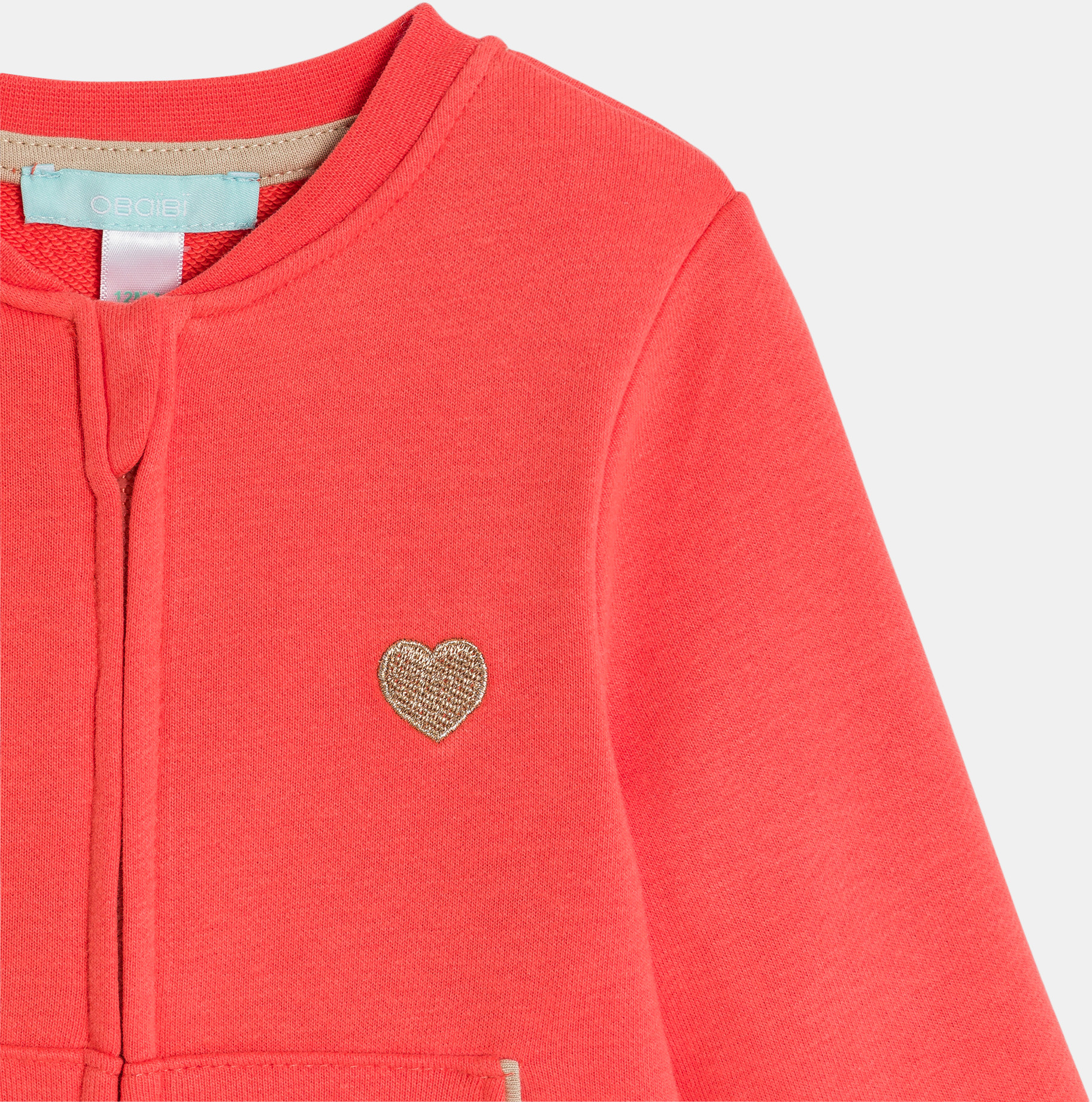 Narančasti gornji dio trenirke s patentnim zatvaračem za bebe djevojčice 2