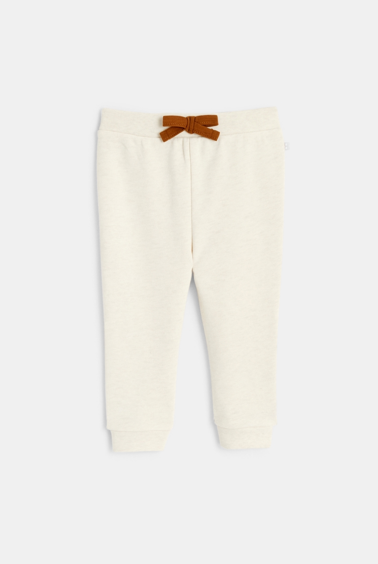 Jogging molleton beige bébé fille 1