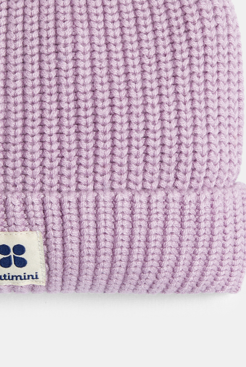 Bonnet bébé en maille tricot violet iris Catimini