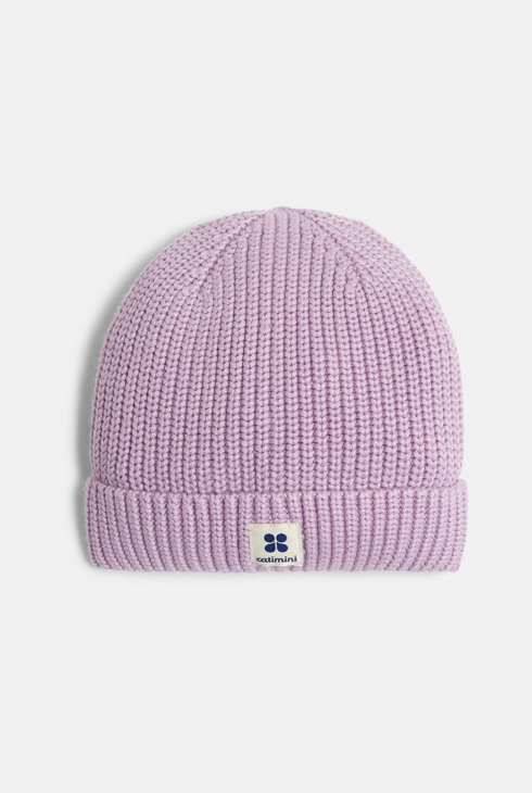 Bonnet bébé en maille tricot violet iris Catimini 1