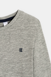T-shirt manches longues uni gris garçon 2