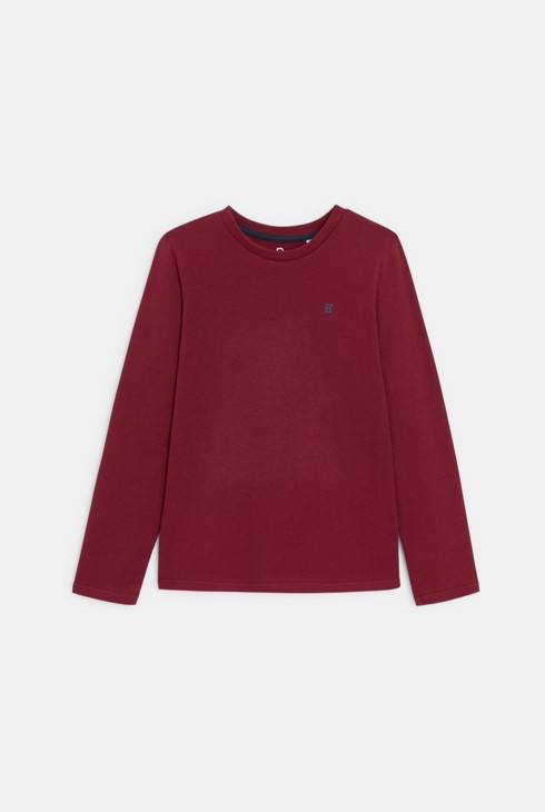 Camiseta de manga larga lisa rojo niño 1