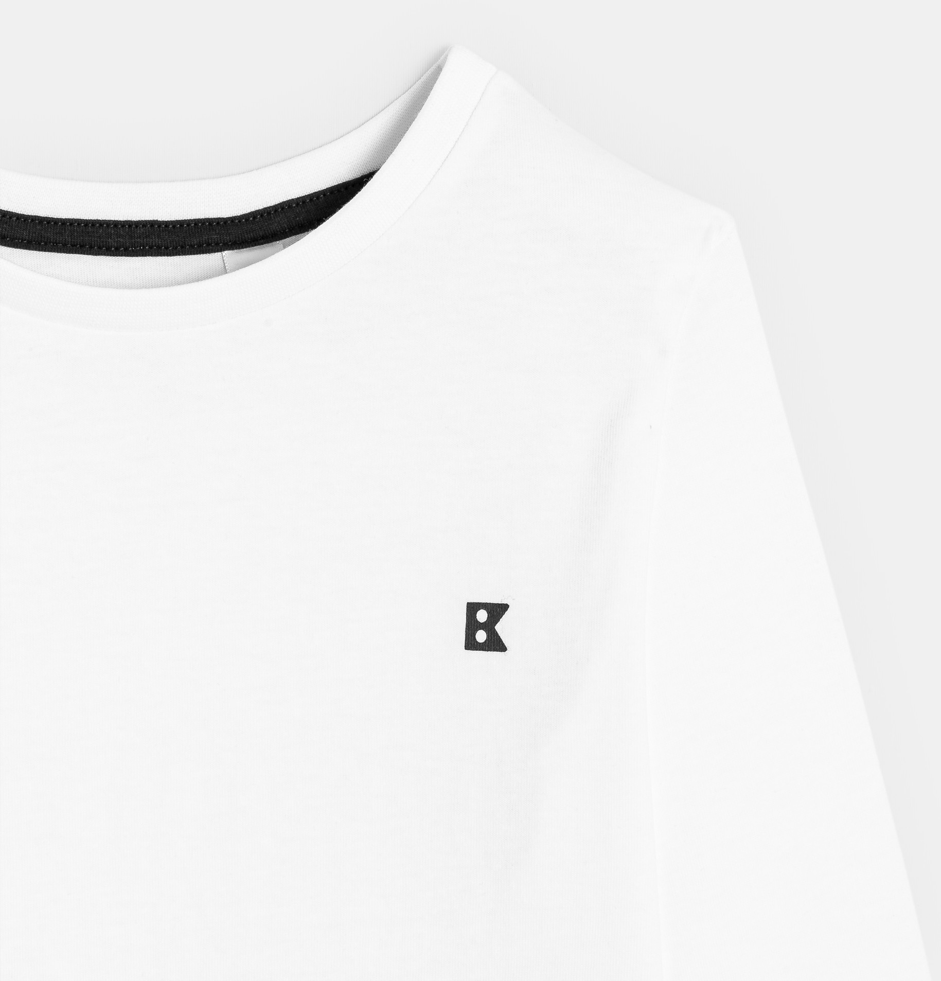 Jednobojna plava majica dugih rukava za dječake 2