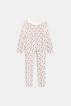 Pyjama en velours imprimé rose fille 1