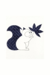 Pyjama en velours motif écureuil bleu fille 2