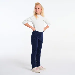 T-shirt côtelé broderie cœur blanc fille