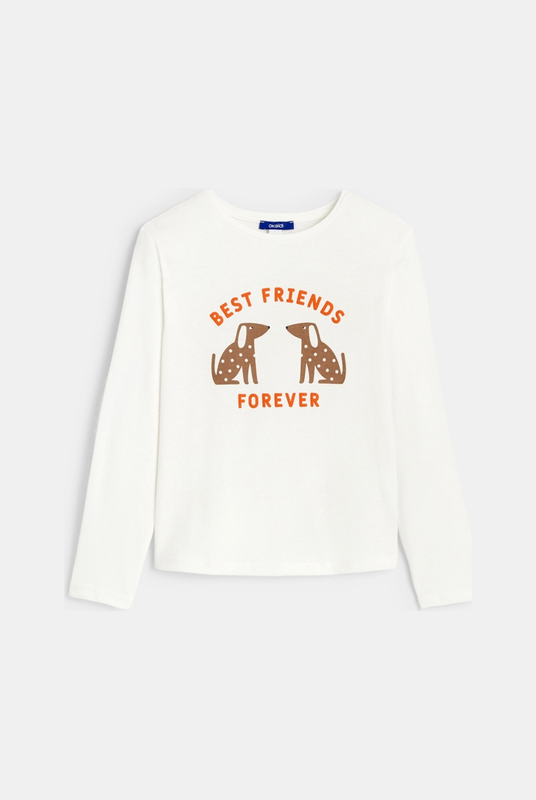 T-shirt best friends forever jaune fille 1
