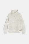 Pull chiné col snood écru Garçon 1