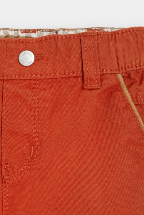 Fantovske hlače iz rdečega platna za dojenčke 2