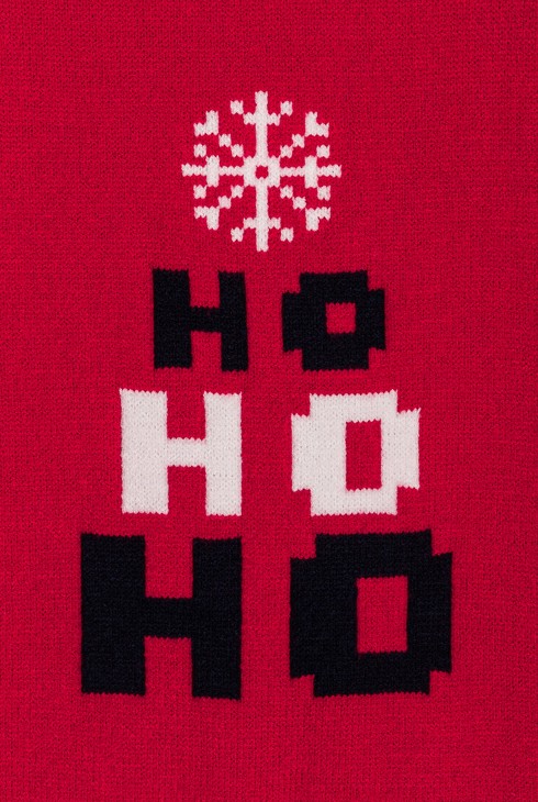Rdeč fantovski božični pulover 2