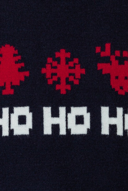 Modri fantovski božični pulover 2