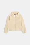 Blouson en fausse fourrure unie blanc fille 2