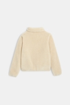 Blouson en fausse fourrure unie blanc fille 3