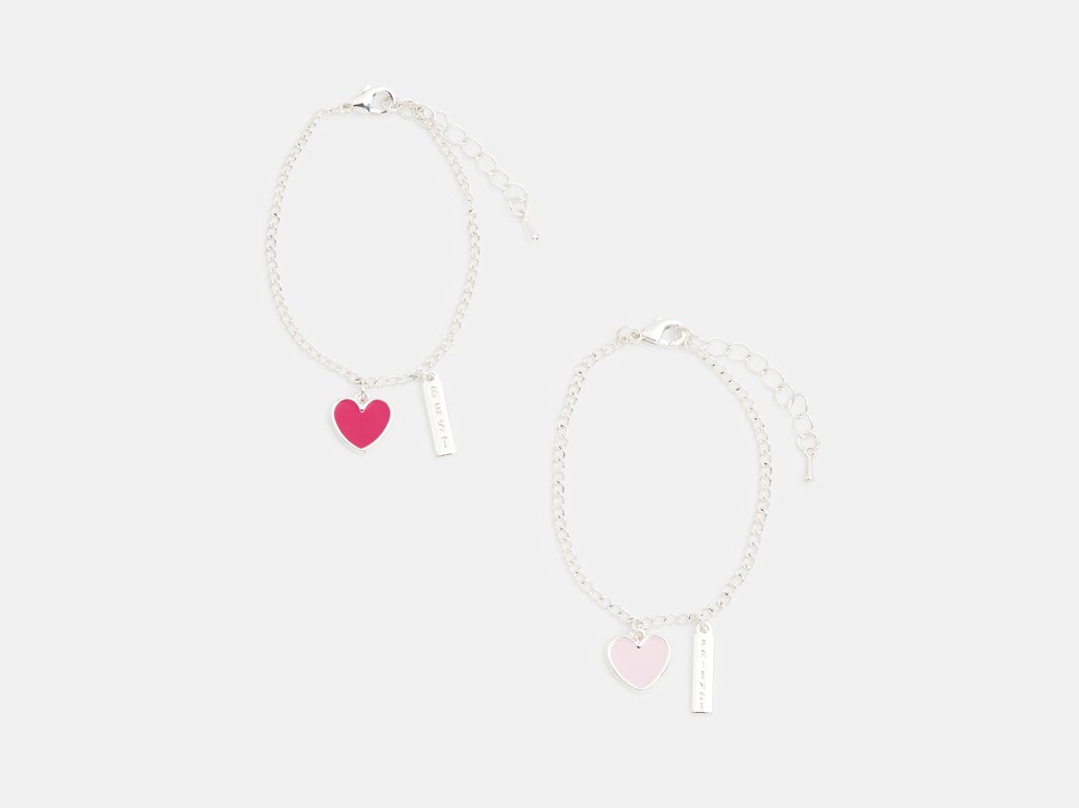 Bracelets "best friends" (lot de 2) jaune fille 1