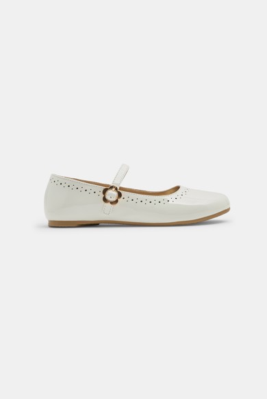 [OPEN YY] / ☆ 24SS STRAP BALLET FLAT / WHITE OPEN YY
