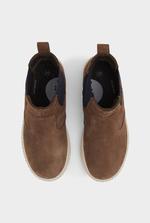 Boots mit gezackter Sohle. Braun Jungen 2