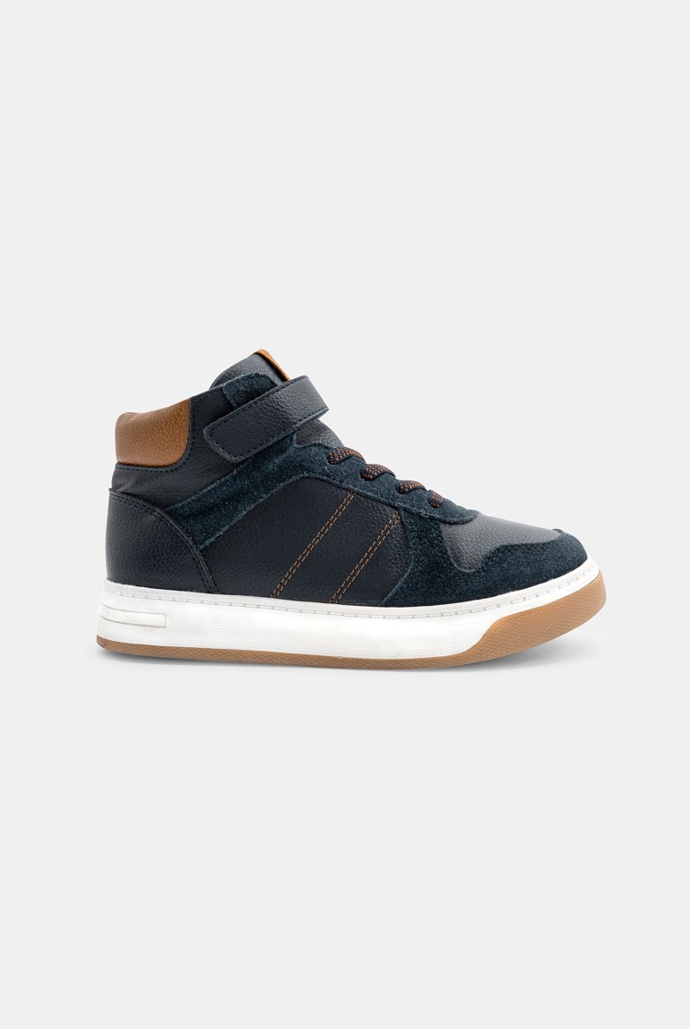 Chaussures montantes de ville bleues garçon 1